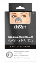 AA L'biotica Oczyszczające plastry na nos Charcoal