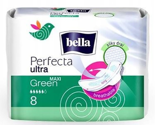 Bella Perfecta maxi green ze skrzydełkami 8 szt.